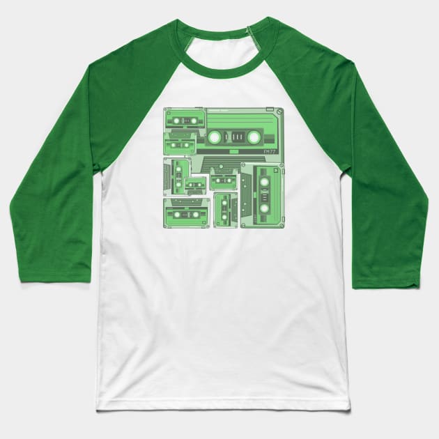 CASSETTES Baseball T-Shirt by MAYRAREINART